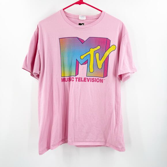 Vintage Tops - MTV Vintage T-Shirt *Flaws Women's Large Port & Company Ring Spun Fan Favorite